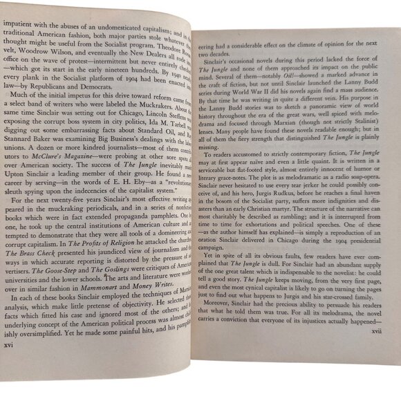 Vintage 1951 The Jungle By Upton Sinclair Hardcover Book Harpers Modern Classics - Picture 15 of 16